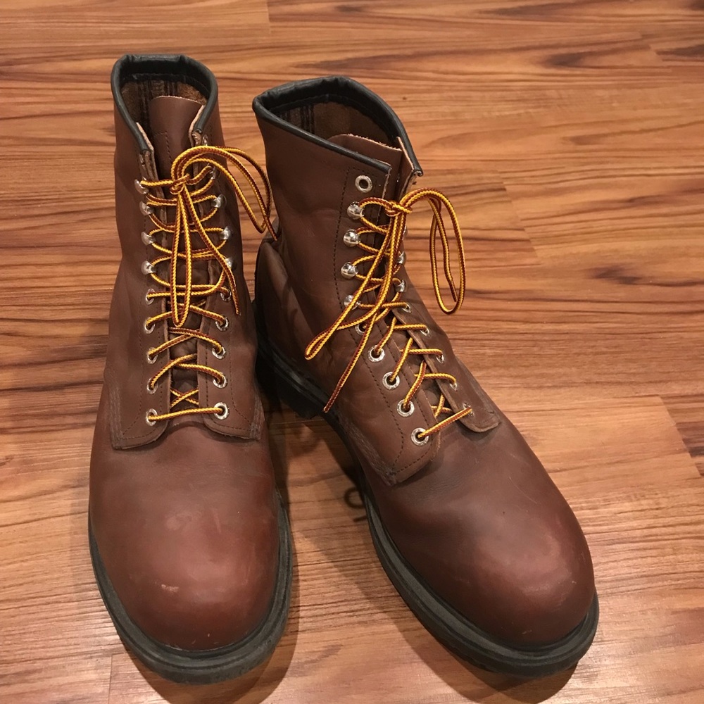 Mens steel toe Red Wing lace up boots sz 12